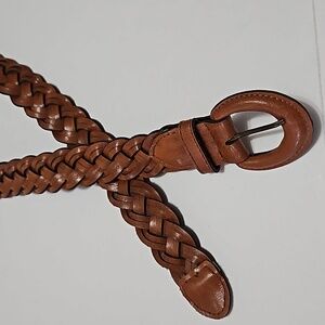 Brown Braided Women's Wide Adjustable Belt L/XL #W-859